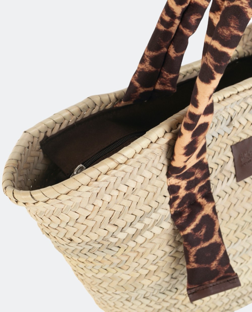SACO DE PALMA LEOPARDO COM ESTAMPA ANIMAL | 2 tamanhos