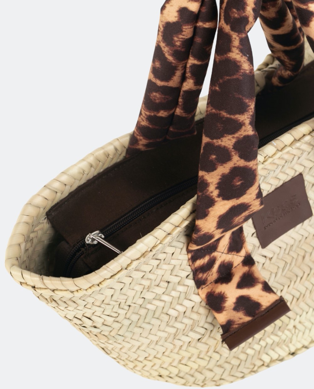 SACO DE PALMA LEOPARDO COM ESTAMPA ANIMAL | 2 tamanhos