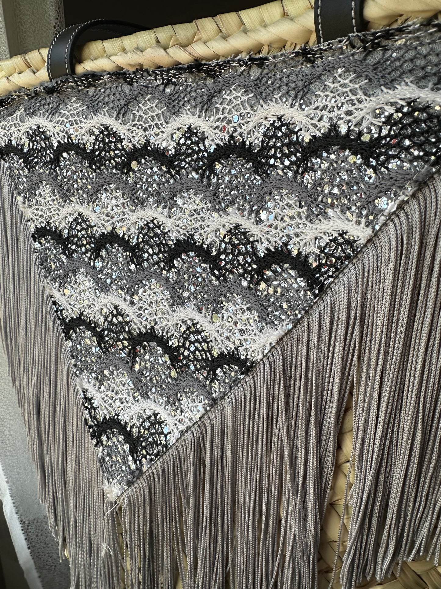 SACO DE PALMA COM FRANJAS SERENITY