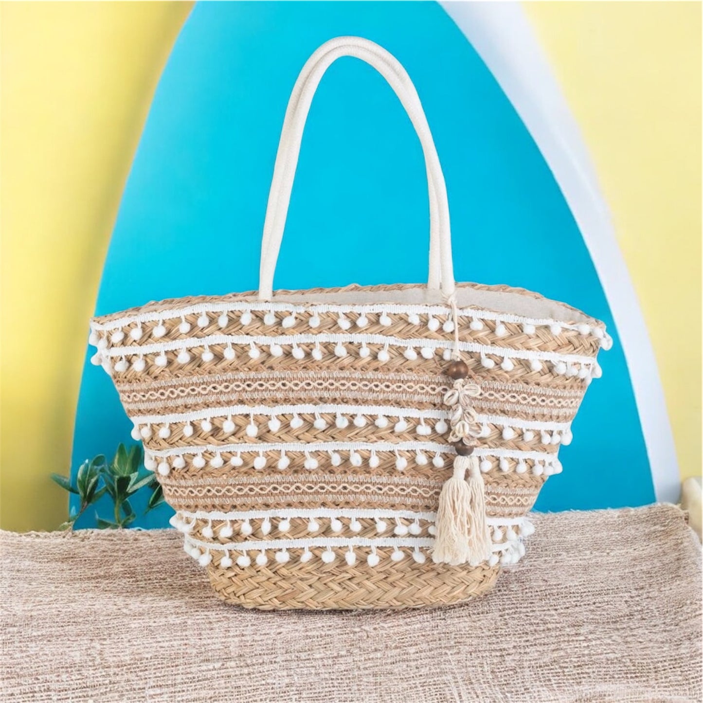BEACH BAG SEAWEED TASSEL | 2 colors