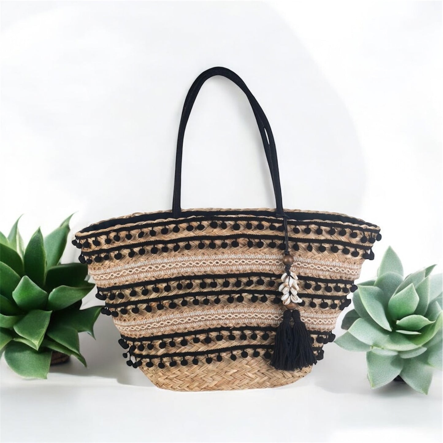 BEACH BAG SEAWEED TASSEL | 2 colors