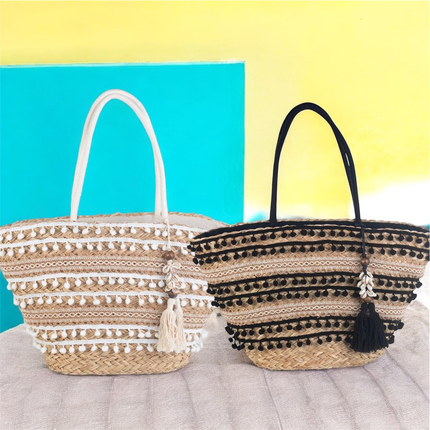 BEACH BAG SEAWEED TASSEL | 2 colors