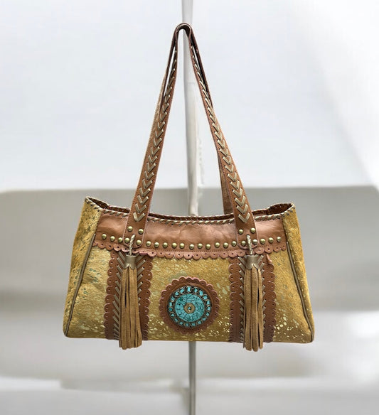 BOLSO ETNICO BOHO CHIC GRANDE DORADO | 2 colores