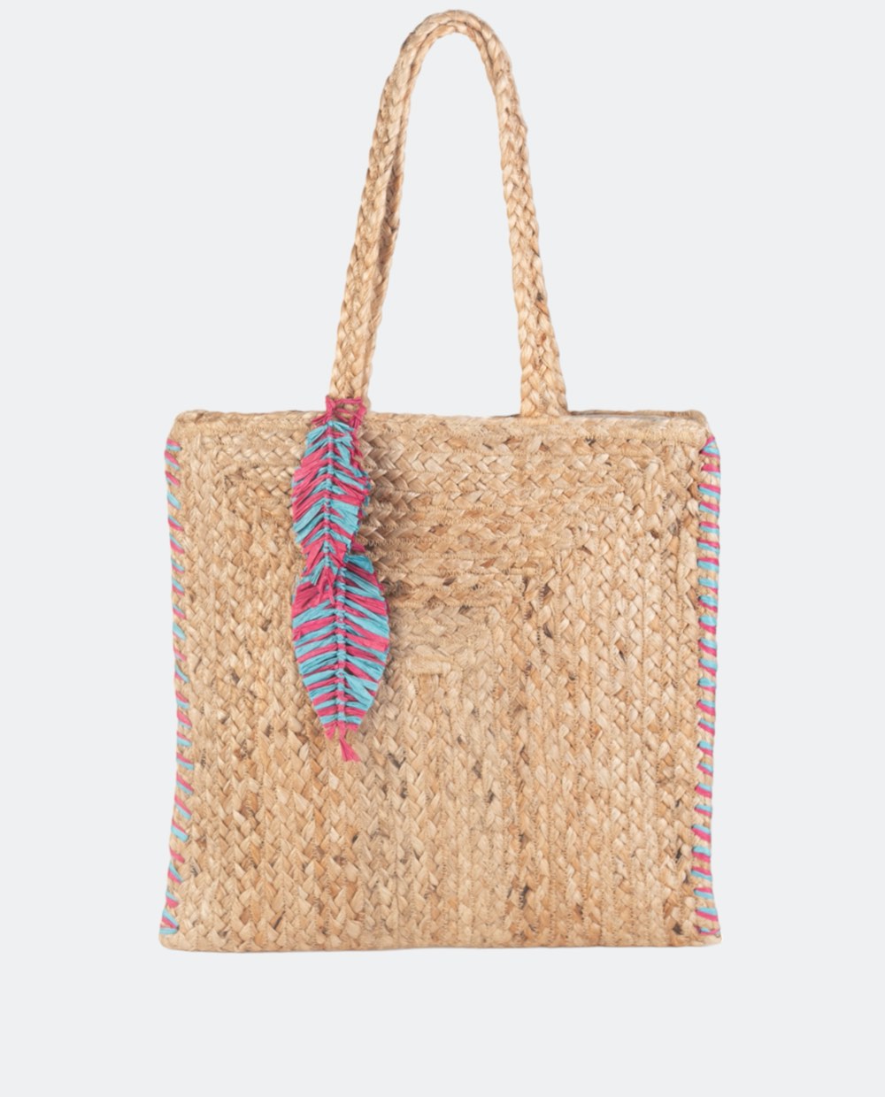 TOTE DE YUTE TRENZADO