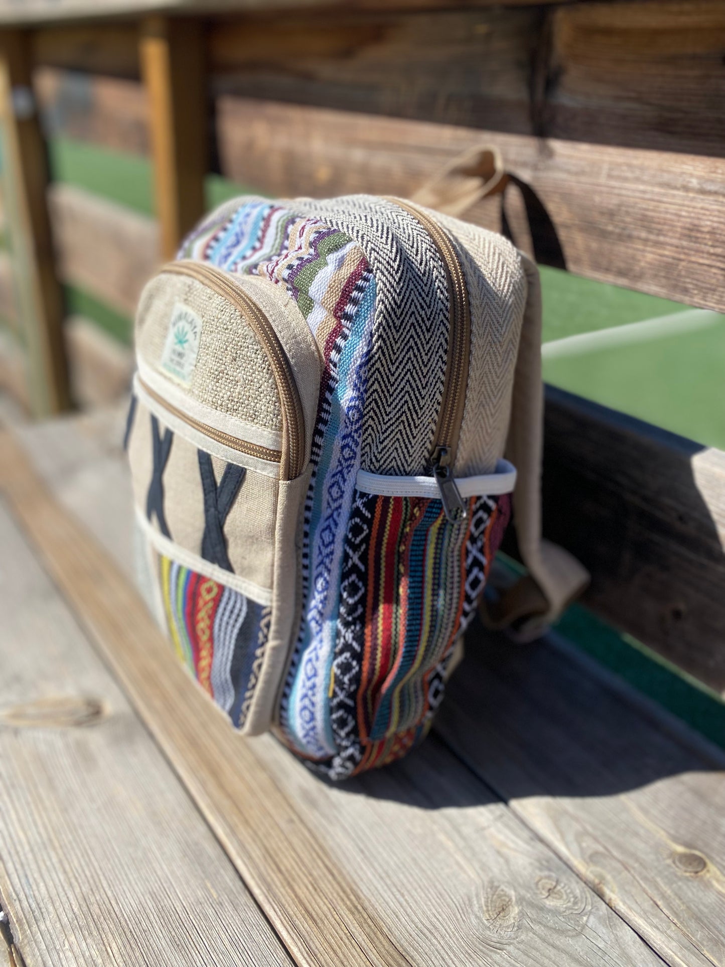 MOCHILA DE CÁÑAMO MEDIANA | variantes y colores mixtos