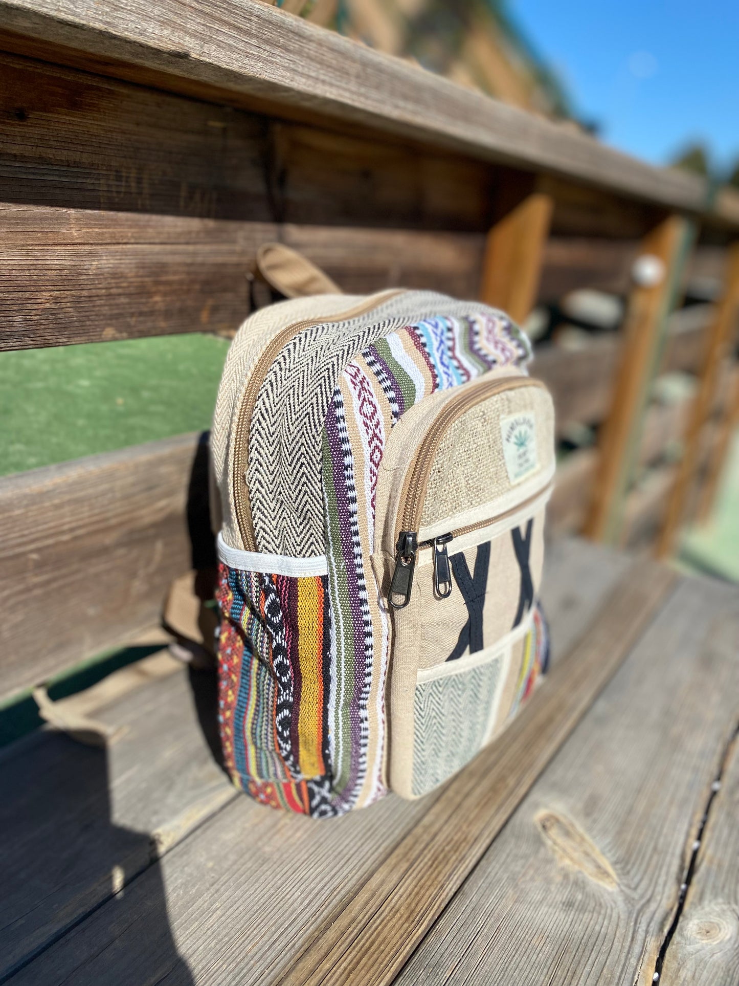 MOCHILA DE CÁÑAMO MEDIANA | variantes y colores mixtos