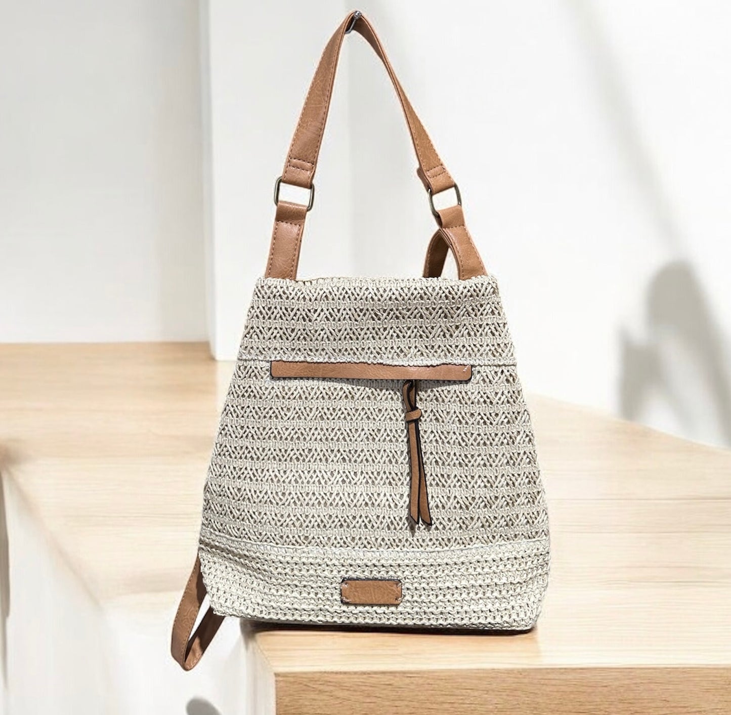 Mochila de Rafia con asa de mano | 2 colores