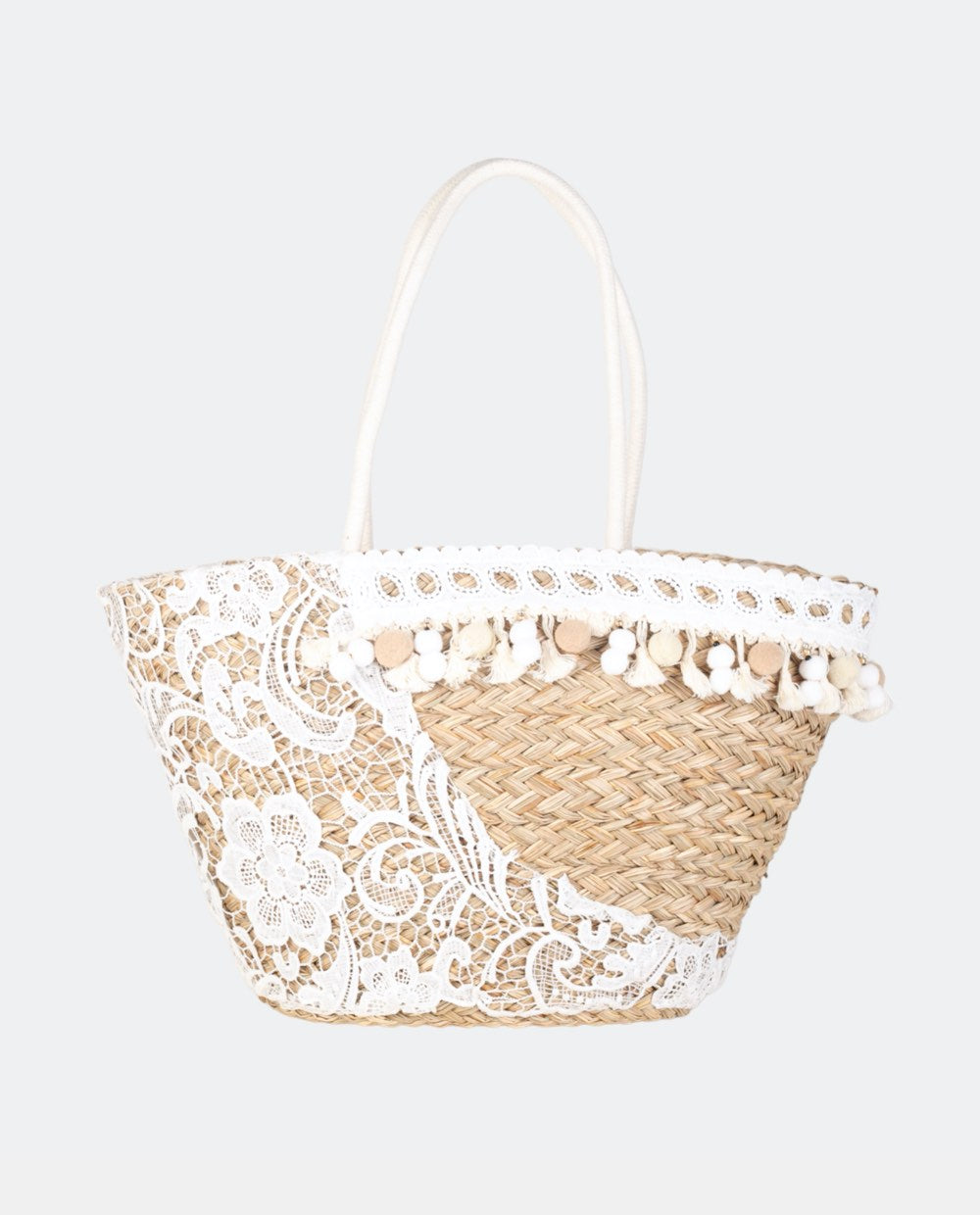 GRAND PANIER AVEC DENTELLE ISLA | 2 tailles et couleurs
