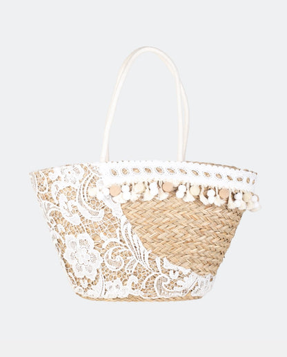 GRAND PANIER AVEC DENTELLE ISLA | 2 tailles et couleurs
