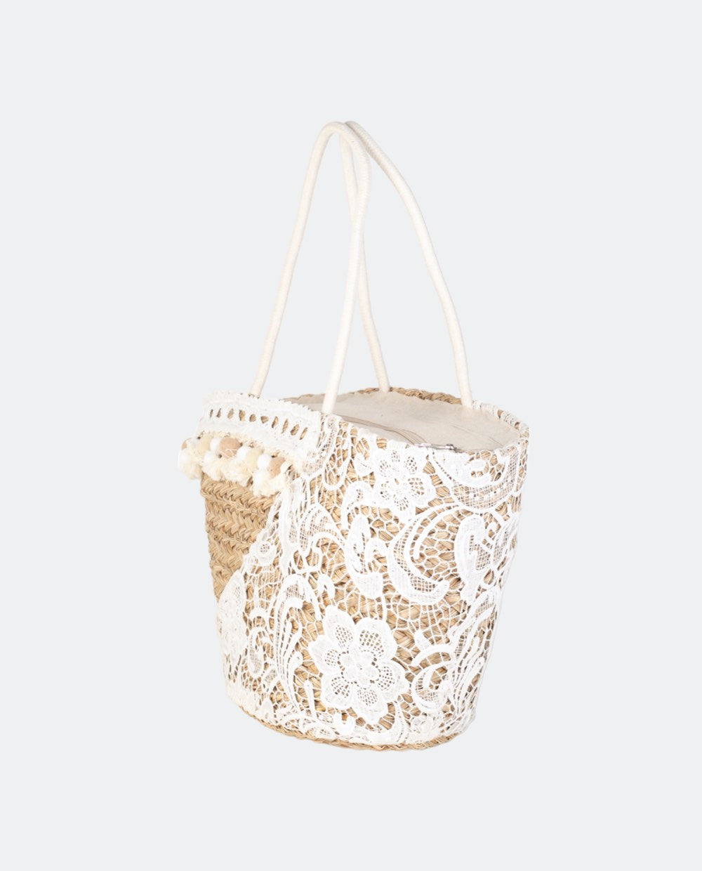 GRAND PANIER AVEC DENTELLE ISLA | 2 tailles et couleurs