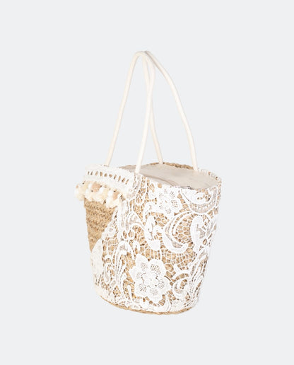 GRAND PANIER AVEC DENTELLE ISLA | 2 tailles et couleurs
