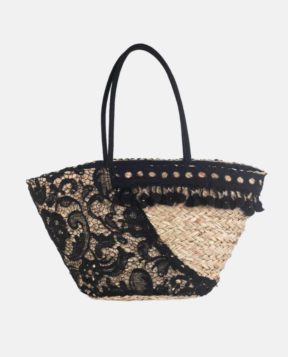 GRAND PANIER AVEC DENTELLE ISLA | 2 tailles et couleurs