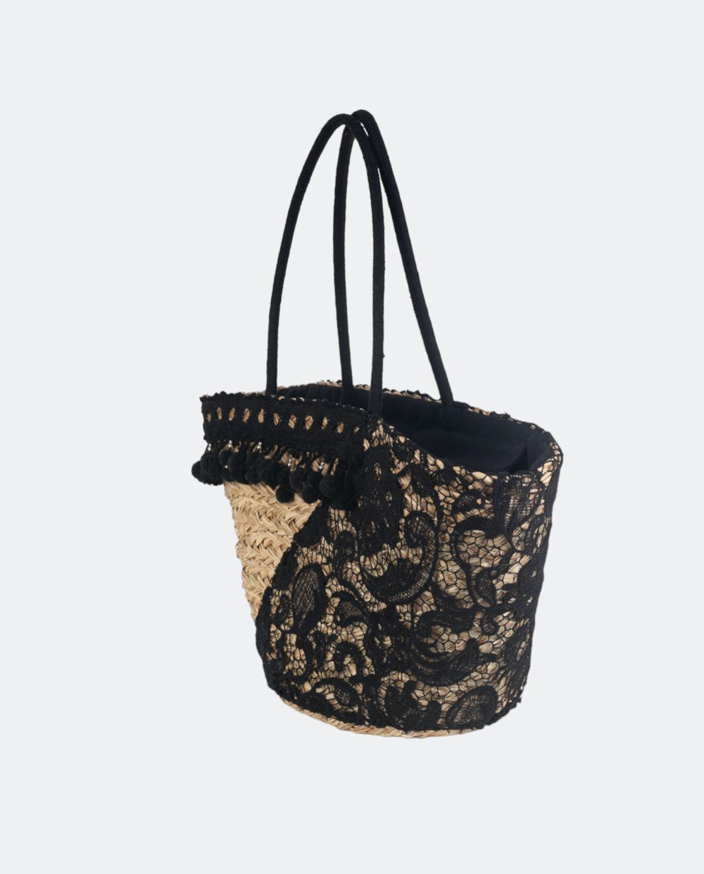 GRAND PANIER AVEC DENTELLE ISLA | 2 tailles et couleurs