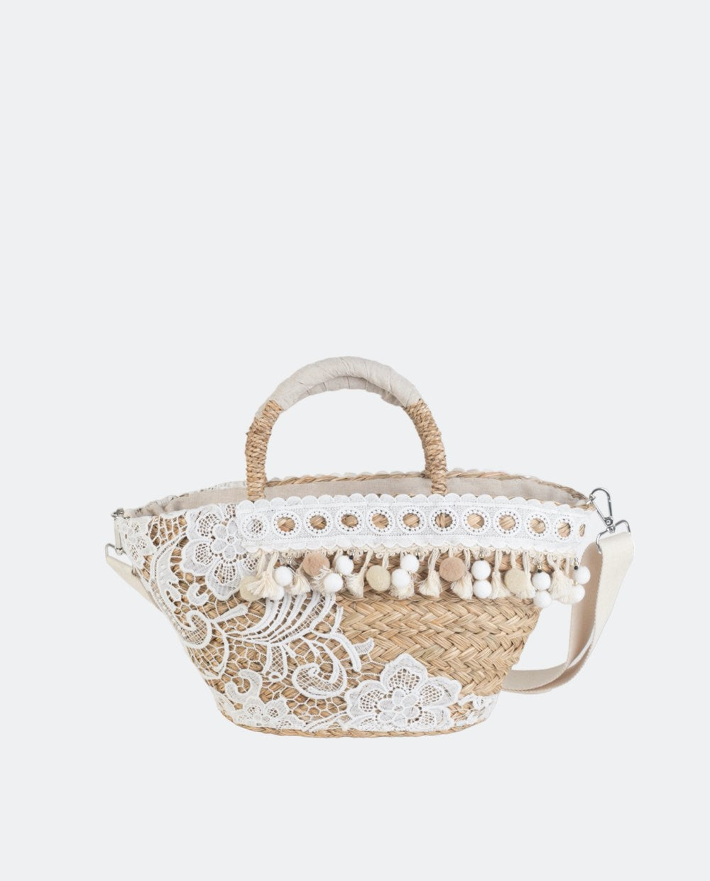 GRAND PANIER AVEC DENTELLE ISLA | 2 tailles et couleurs