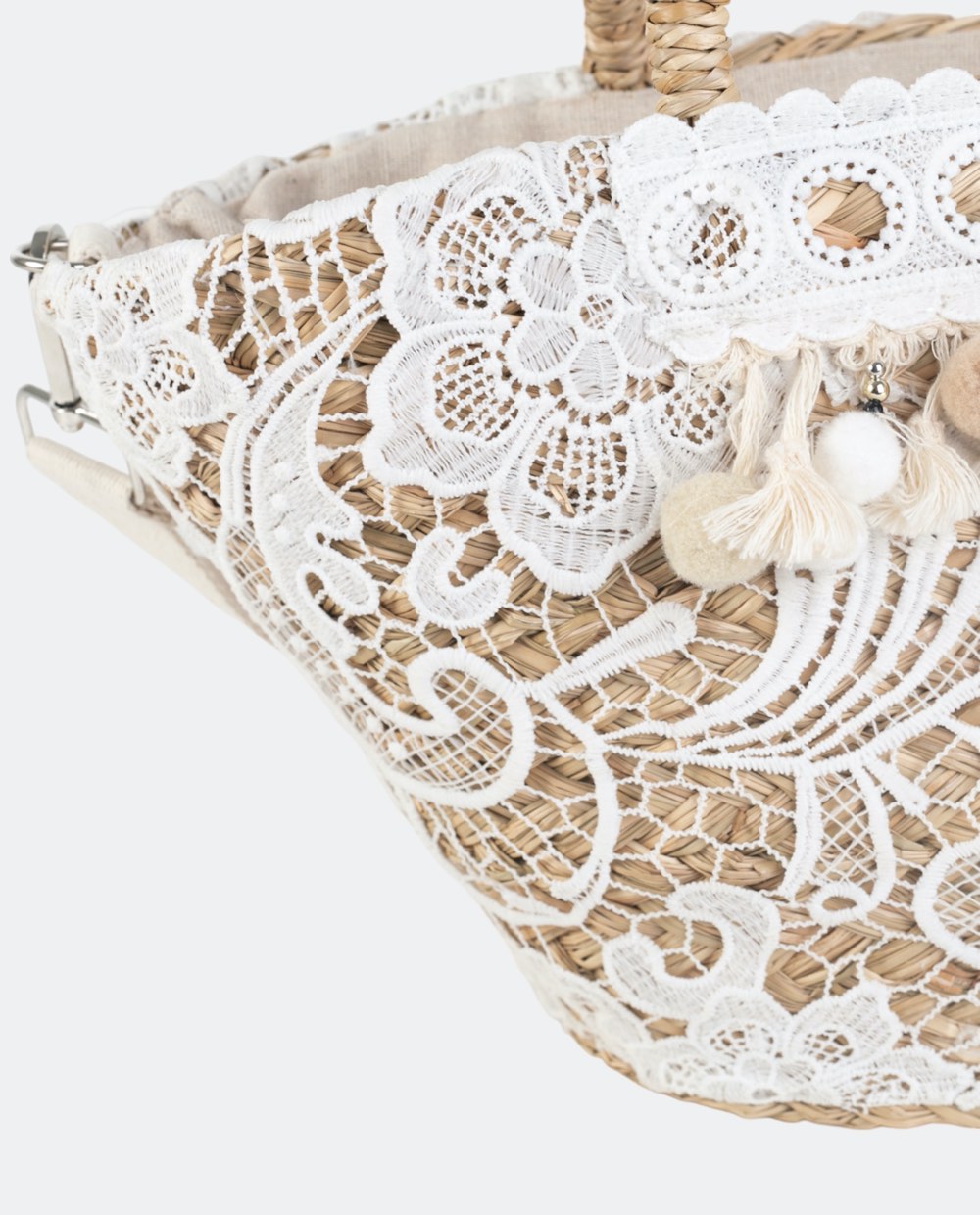 GRAND PANIER AVEC DENTELLE ISLA | 2 tailles et couleurs