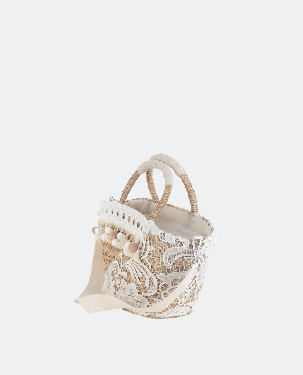 GRAND PANIER AVEC DENTELLE ISLA | 2 tailles et couleurs