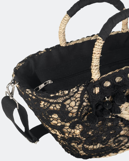 GRAND PANIER AVEC DENTELLE ISLA | 2 tailles et couleurs