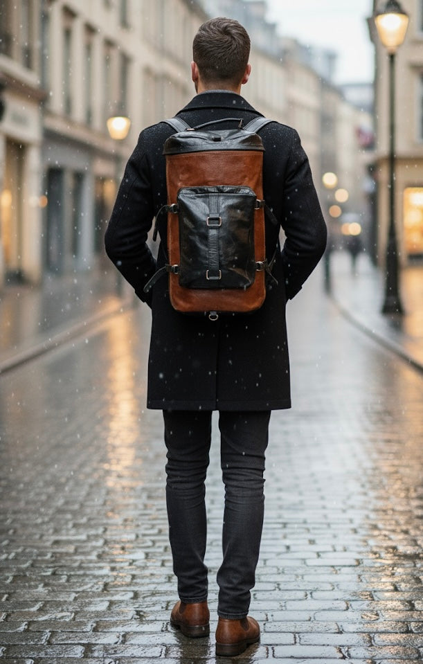 MOCHILA-BOLSA DE VIAJE HOMBRE BICOLOR