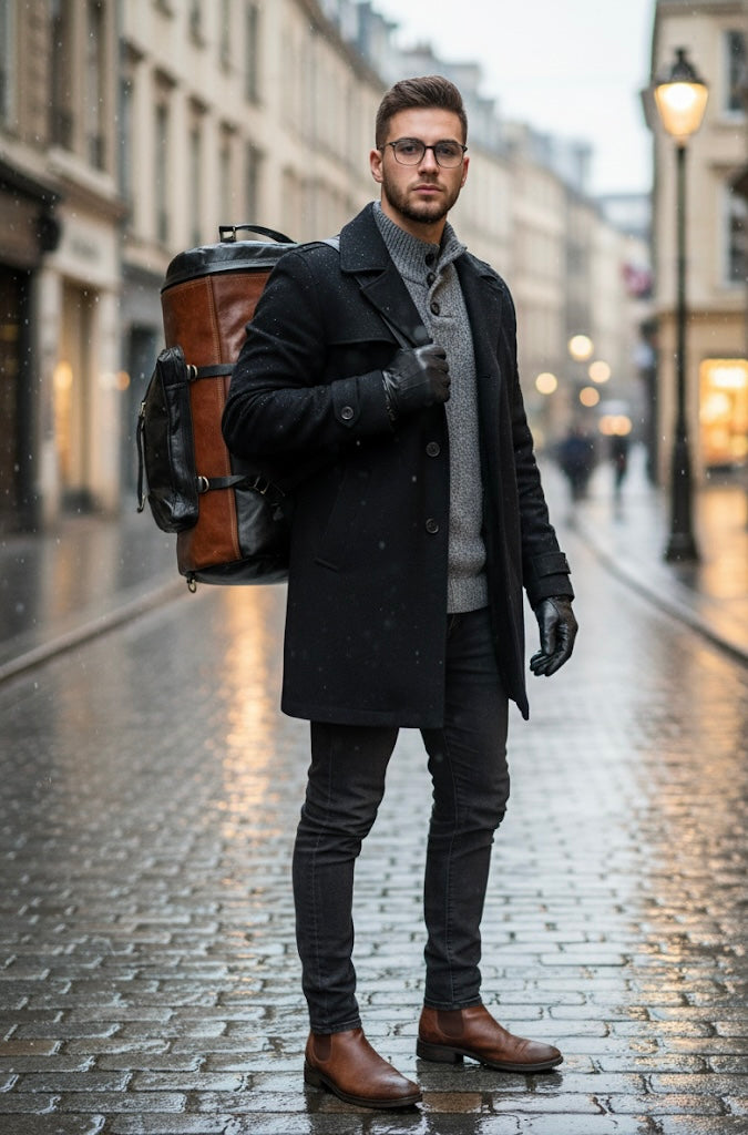 MOCHILA-BOLSA DE VIAJE HOMBRE BICOLOR