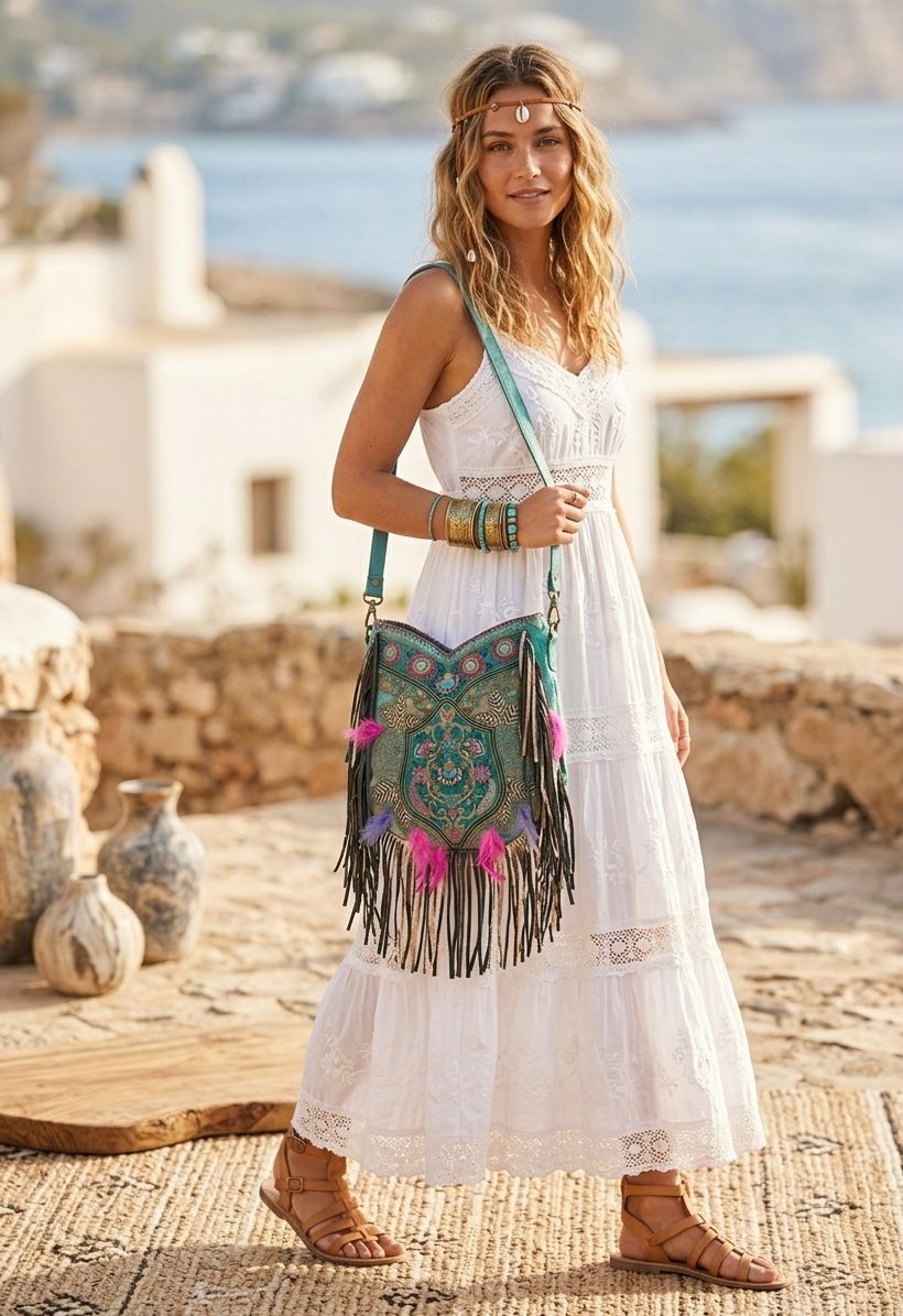 Boho Chic Ibiza Bohemian Fringe Bag - Black | 3 colors