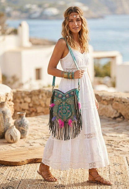 Boho Chic Ibiza Bohemian Fringe Bag - Black | 3 colors