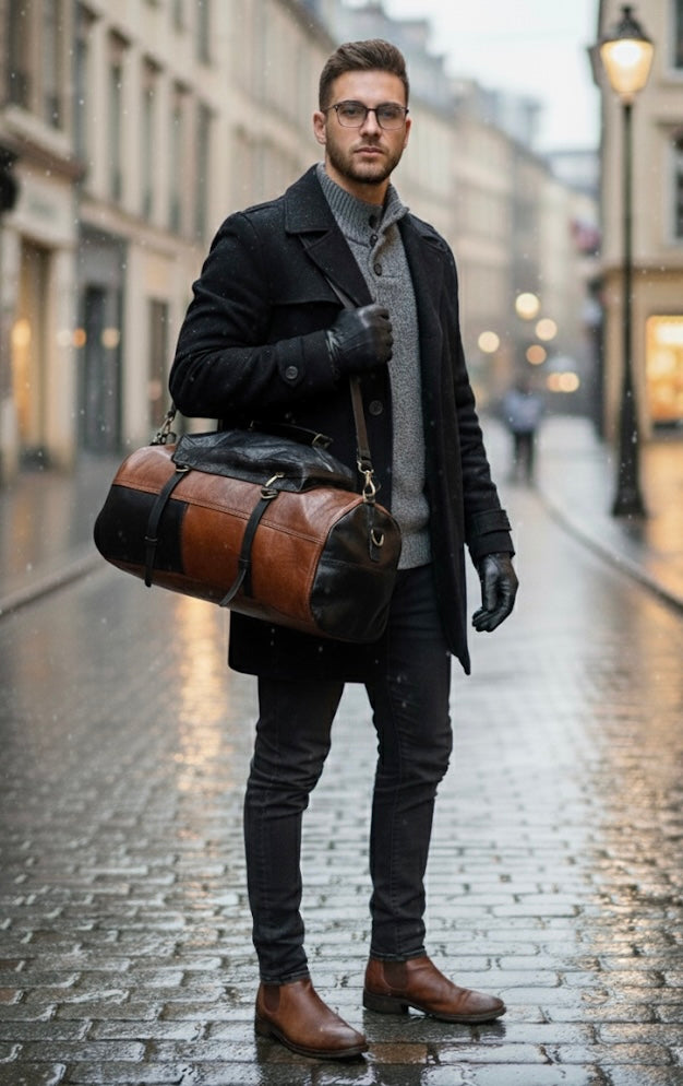MOCHILA-BOLSA DE VIAJE HOMBRE BICOLOR