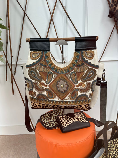 SAC EN CUIR ETHNIQUE BOHO