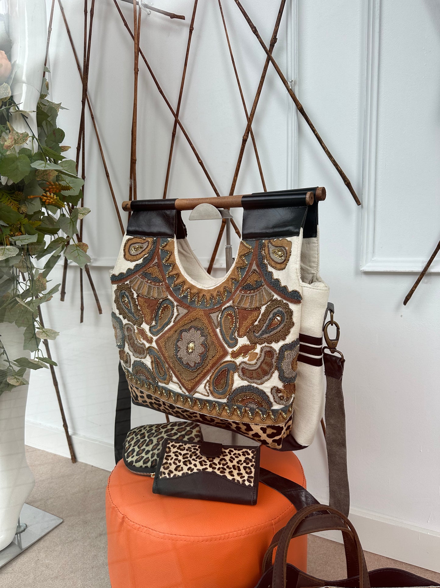 SAC EN CUIR ETHNIQUE BOHO