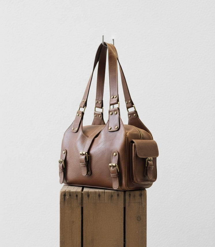 BOLSO DE PIEL MARRÓN
