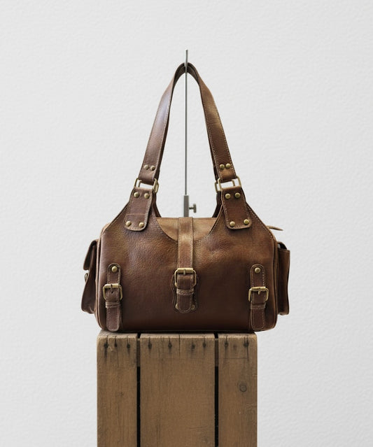 BOLSO DE PIEL MARRÓN