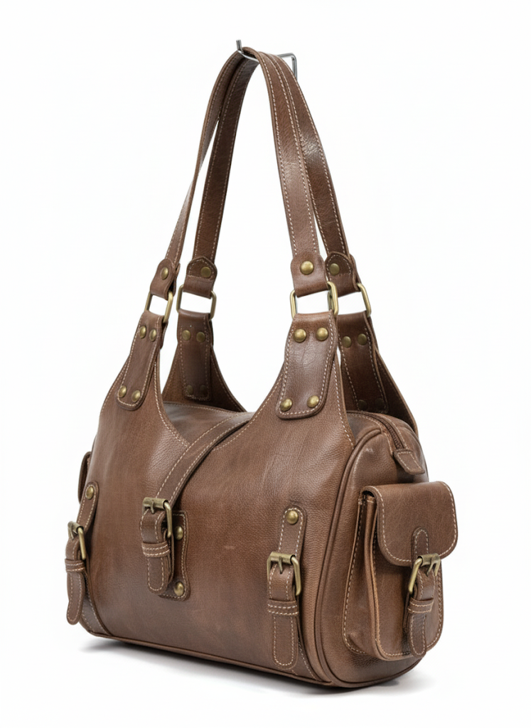 BOLSO DE PIEL MARRÓN