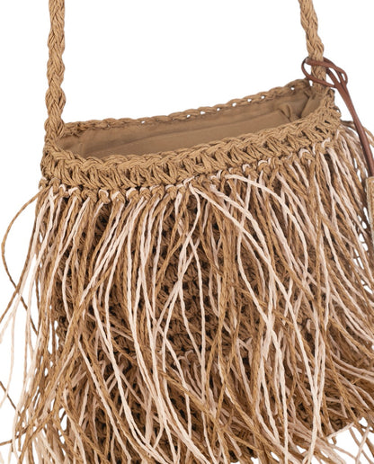 BOLSO BANDOLERA FLECOS FIBRA NATURAL INDIANA II | 2 colores