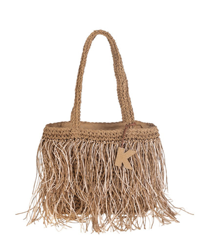 BOLSO FLECOS FIBRA NATURAL INDIANA II | 2 colores