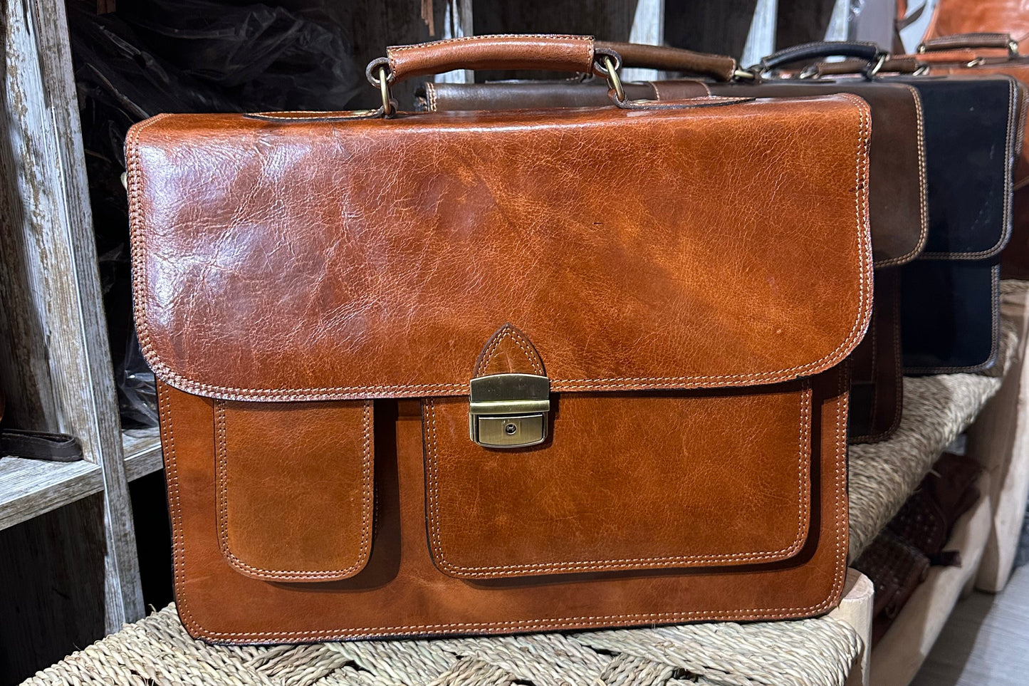 MALETÍN DE PIEL PARA HOMBRE | 3 colores