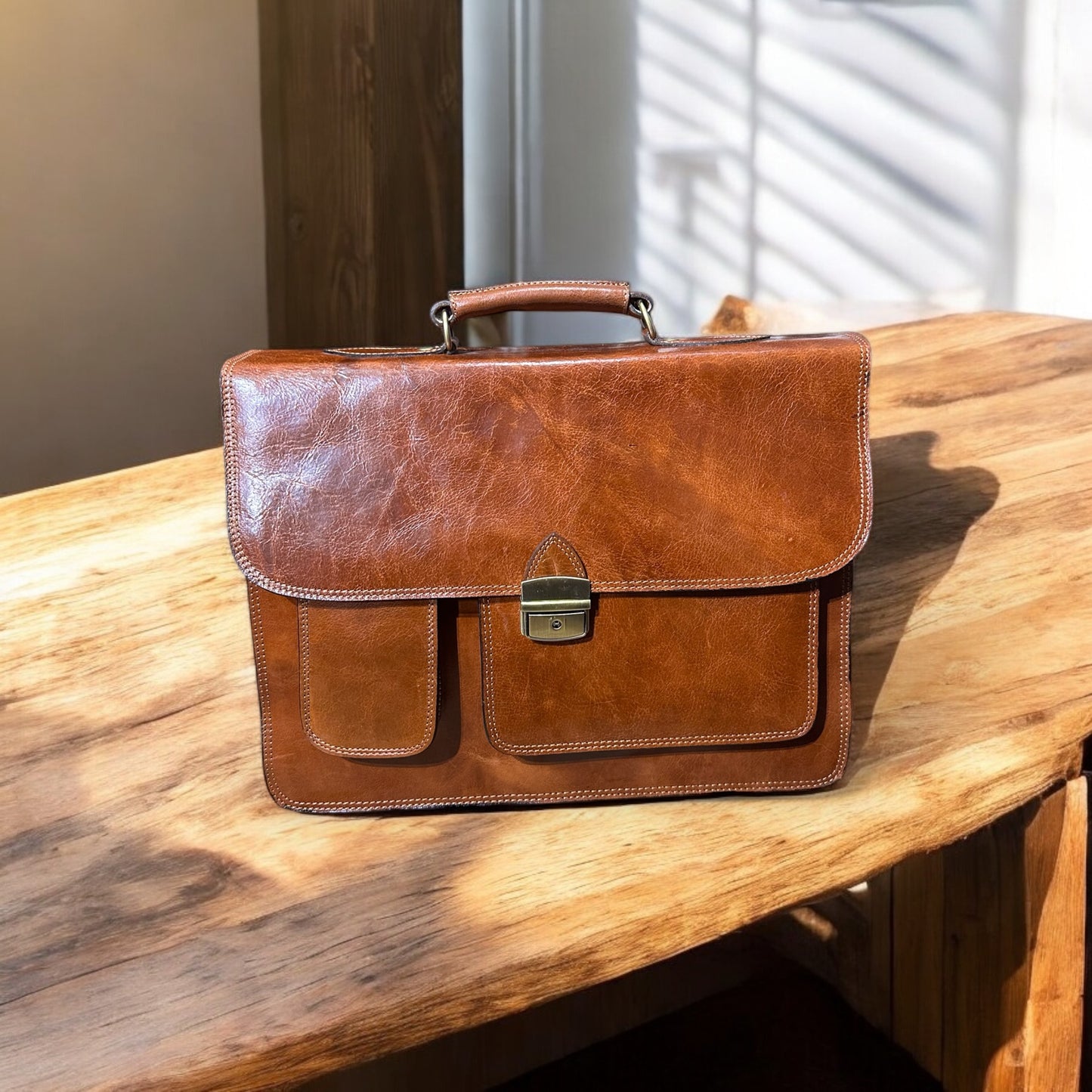 MALETÍN DE PIEL PARA HOMBRE | 3 colores