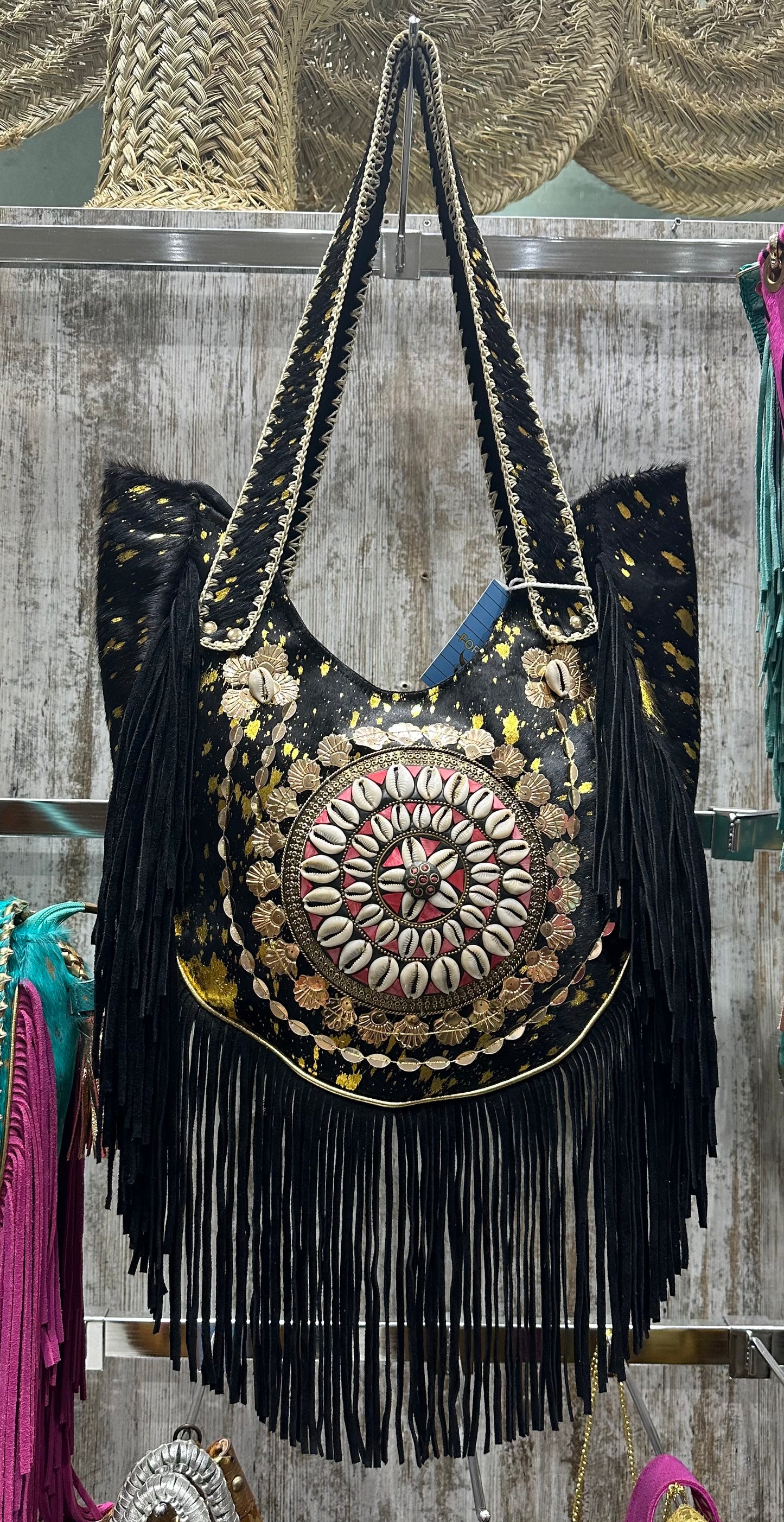 BOHO CHIC BAG WITH FRINGES AND SHELLS WHITE | 3 colors