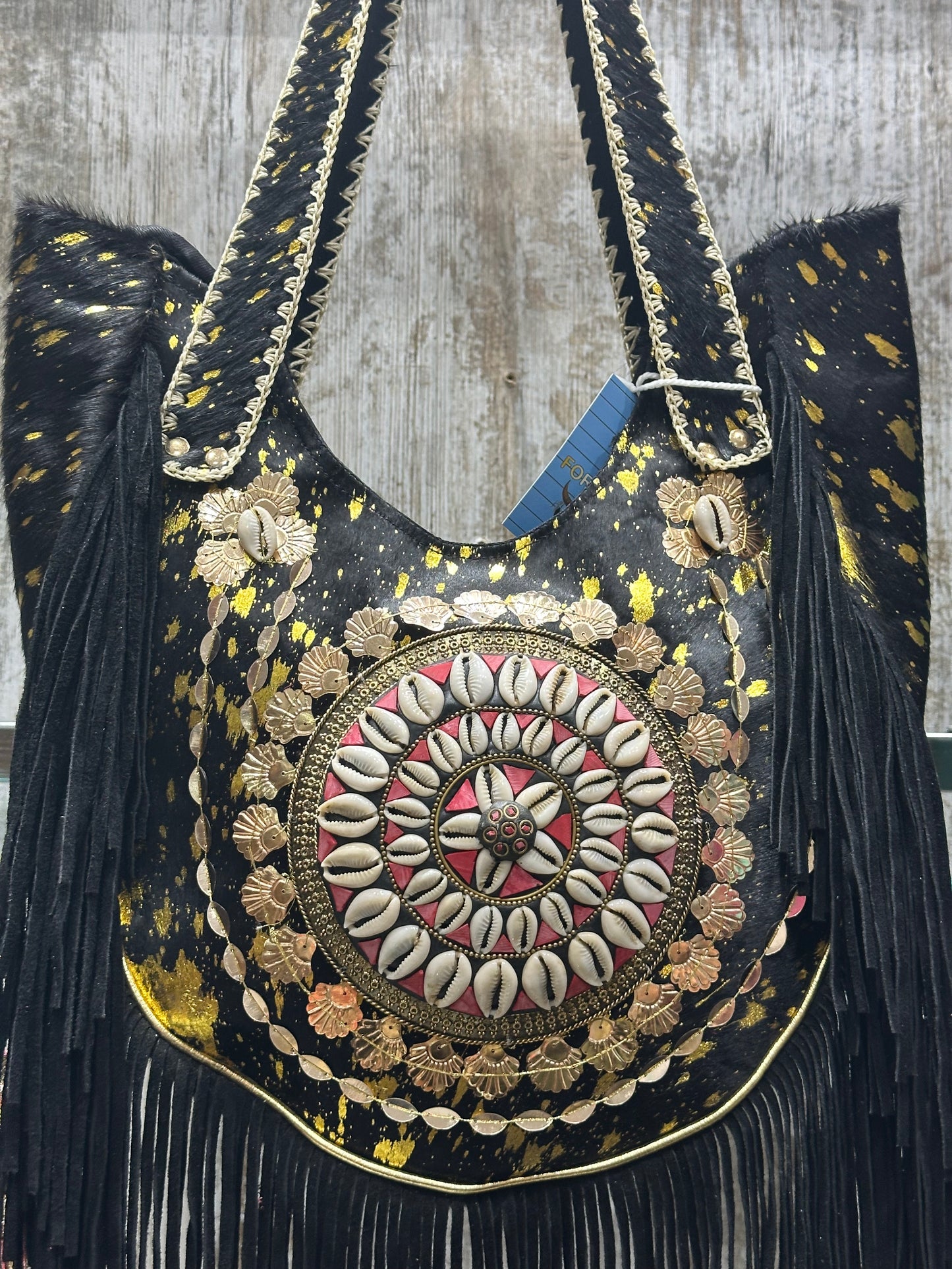 BOHO CHIC BAG WITH FRINGES AND SHELLS WHITE | 3 colors
