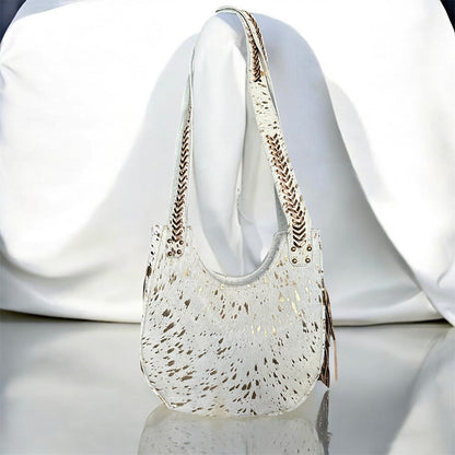 BOLSO BOHO CHIC IBIZA BOHEMIO CON FLECOS BLANCO | 2 colores