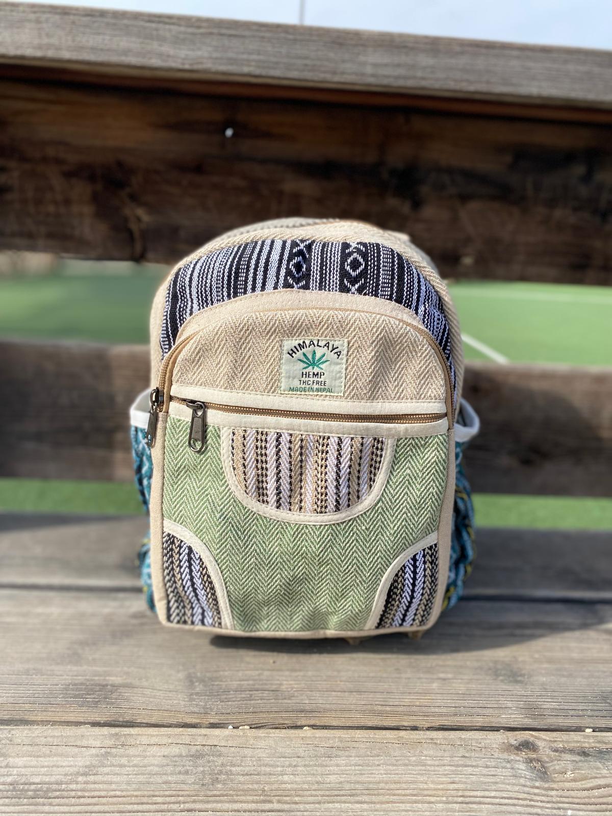 MOCHILA DE CÁÑAMO MEDIANA | variantes y colores mixtos