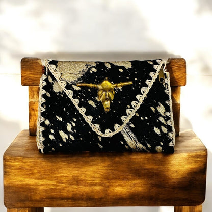 MONEDERO CARTERITA DE PIEL CABEZA DE BÚFALO | Colores y patrones mixtos