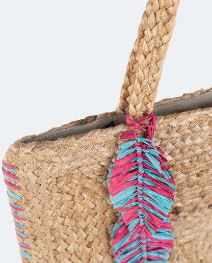 TOTE DE YUTE TRENZADO